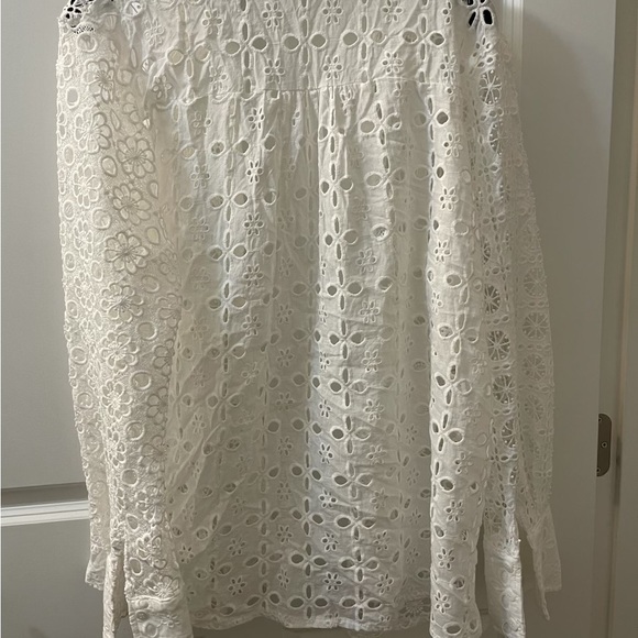 Lavender J white eyelet blouse new - Picture 3 of 4